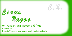 cirus magos business card